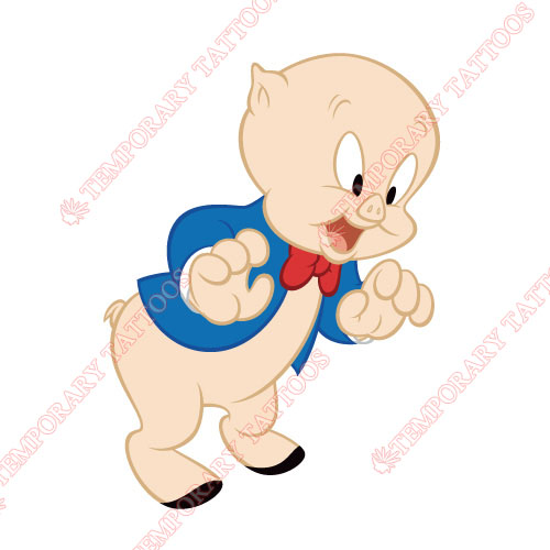Porky Pig Customize Temporary Tattoos Stickers NO.681